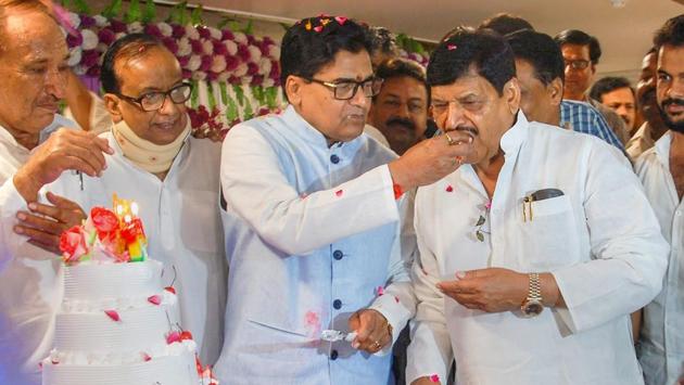 Shivpal Yadav (R), the senior leader of the Samajwadi Party, on Wednesday announced the formation of Samajwadi Secular Morcha and invited all “neglected” leaders from the SP and other secular parties to join him, in a development that could revive the power tussle in the Yadav family. (PTI File) Shivpal Yadav (R), the senior leader of the Samajwadi Party, on Wednesday announced the formation of Samajwadi Secular Morcha and invited all “neglected” leaders from the SP and other secular parties to join him, in a development that could revive the power tussle in the Yadav family. (PTI File)