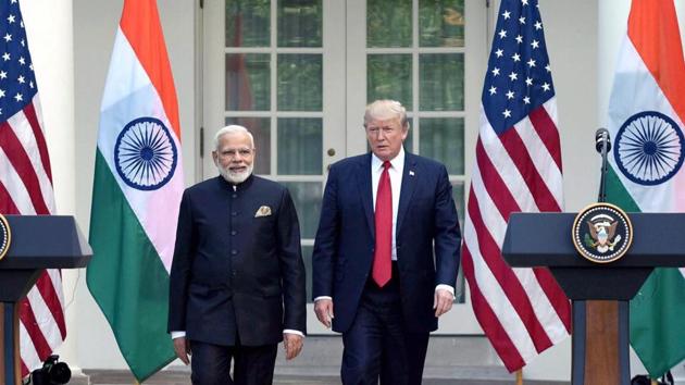 Prime Minister Narendra Modi meets US President Donald Trump at the White House, in Washington DC.(PTI File Photo)