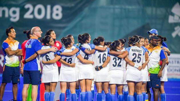 Jakarta: Indian women's hockey team celebrates after defeating China in the semifinal match at the 18th Asian Games 2018 in Jakarta, Indonesia on Wednesday, Aug 29, 2018. (PTI Photo/Vijay Verma) (PTI8_29_2018_000295B) (PTI) Jakarta: Indian women's hockey team celebrates after defeating China in the semifinal match at the 18th Asian Games 2018 in Jakarta, Indonesia on Wednesday, Aug 29, 2018. (PTI Photo/Vijay Verma) (PTI8_29_2018_000295B) (PTI)