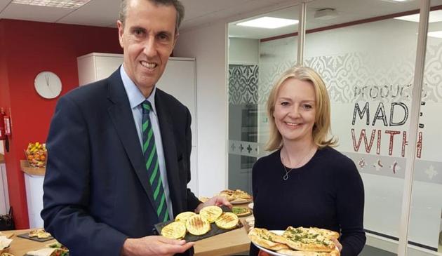 Liz Truss, UK’s Chief Secretary to the Treasury, during a visit to Signature Flatbreads in Befordshire, said that a company in the east of England selling India its own traditional bread is a sign that the region can expand its exports base as the UK prepares to leave the European Union. (Liz Truss/Twitter) Liz Truss, UK’s Chief Secretary to the Treasury, during a visit to Signature Flatbreads in Befordshire, said that a company in the east of England selling India its own traditional bread is a sign that the region can expand its exports base as the UK prepares to leave the European Union. (Liz Truss/Twitter)