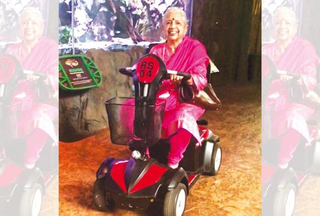Shoba’s mother spent the entire trip in Singapore driving the electric buggy, having a blast