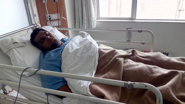Nikhil Tambole is now stable at Jupiter Hospital. (HTPhoto) Nikhil Tambole is now stable at Jupiter Hospital. (HTPhoto)