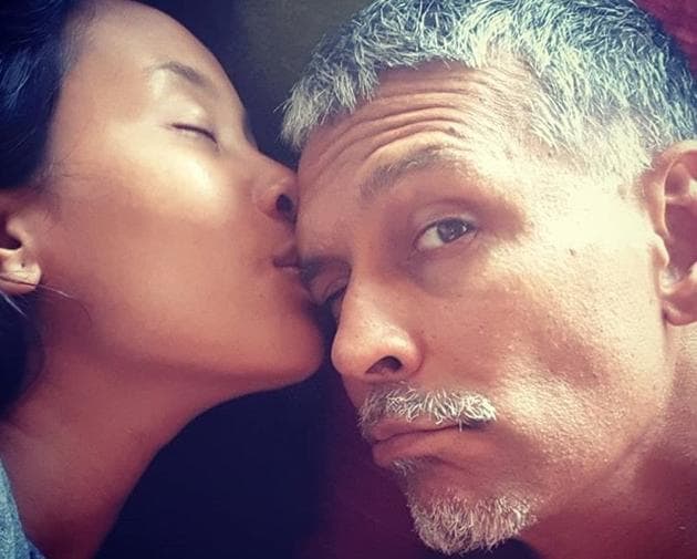 Milind Soman shared this picture to wish Ankita Konwar a happy birthday. Milind Soman shared this picture to wish Ankita Konwar a happy birthday.