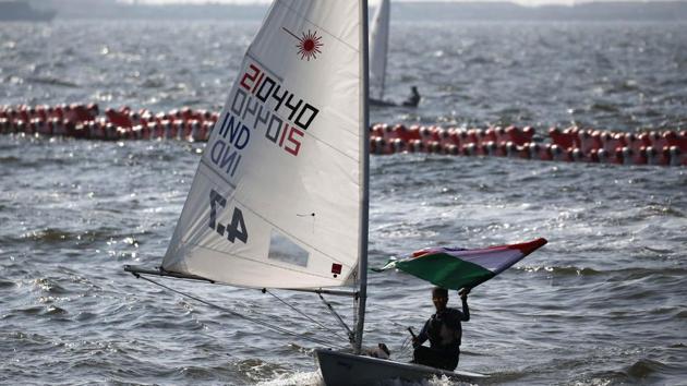 Harshita Tomar of India competes. (REUTERS) Harshita Tomar of India competes. (REUTERS)
