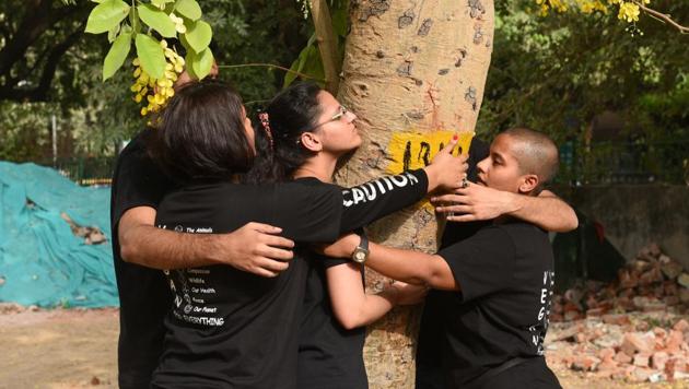 The move to chop 16,500 trees for the redevelopment of seven colonies had created massive uproar among Delhi residents. (HT File Photo) The move to chop 16,500 trees for the redevelopment of seven colonies had created massive uproar among Delhi residents. (HT File Photo)