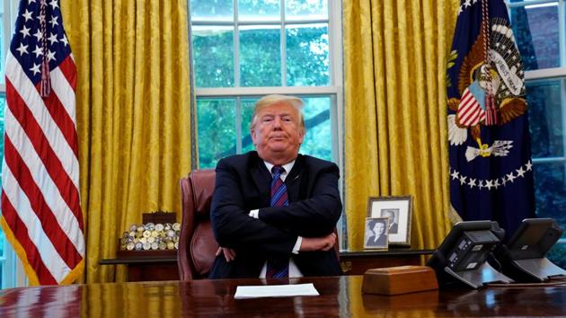 US President Donald Trump announces an agreement with Mexico on the North American Free Trade Agreement (NAFTA) at the White House in Washington, US. (Kevin Lamarque / REUTERS)