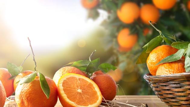 Oranges are good sources of potassium, much like bananas, and can prevent water retention and bloating. A lack of potassium causes cramping, so oranges are a good way to replenish the stock. (Shutterstock) Oranges are good sources of potassium, much like bananas, and can prevent water retention and bloating. A lack of potassium causes cramping, so oranges are a good way to replenish the stock. (Shutterstock)
