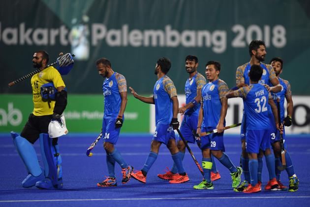 India's players celebrate beating Pakistan during the men's field hockey bronze medal match between India and Pakistan at the 2018 Asian Games in Jakarta (AFP) India's players celebrate beating Pakistan during the men's field hockey bronze medal match between India and Pakistan at the 2018 Asian Games in Jakarta (AFP)