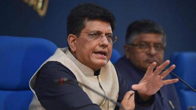 A meeting was held by railway minister Piyush Goyal on Friday at Sahyadri Guest House, Malabar Hill, to discuss ongoing railway projects. (PTI Photo) A meeting was held by railway minister Piyush Goyal on Friday at Sahyadri Guest House, Malabar Hill, to discuss ongoing railway projects. (PTI Photo)