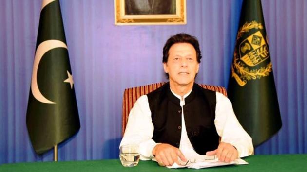 Pakistan's Prime Minister Imran Khan, speaks to the nation in his first televised address in Islamabad, Pakistan.(Reuters File Photo)