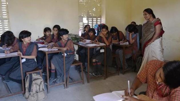 The state education department is organising a state-level function near the state Assembly in Jaipur to felicitate one teacher from all 33 districts. (HT/Picture for representation) The state education department is organising a state-level function near the state Assembly in Jaipur to felicitate one teacher from all 33 districts. (HT/Picture for representation)
