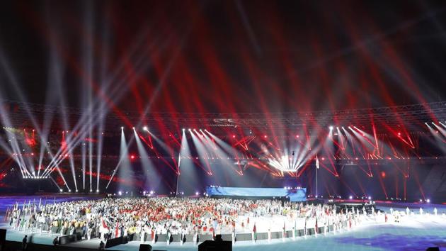 General view during the closing ceremony. (REUTERS)