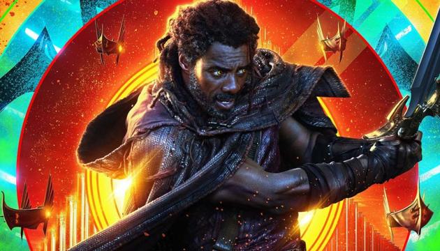 Idris Elba as Heimdall on a poster for Thor: Ragnarok.