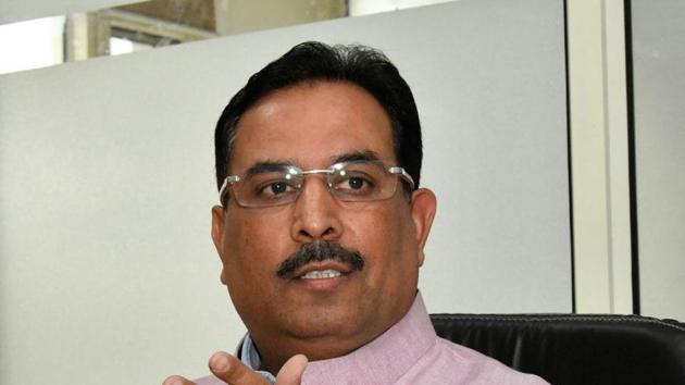 Haryana finance minister Captain Abhimanyu at a press conference in Chandigarh on July 20, 2018. Haryana finance minister Captain Abhimanyu at a press conference in Chandigarh on July 20, 2018.