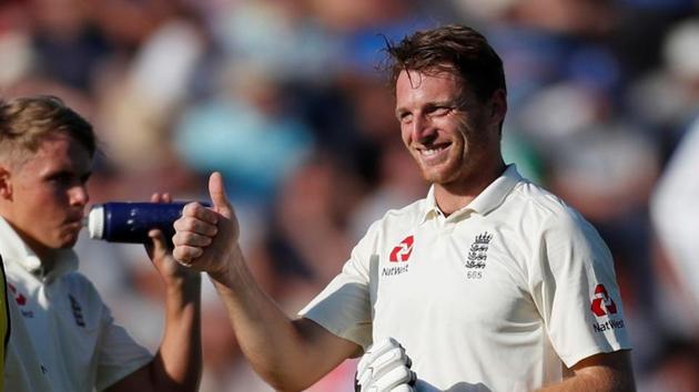 Jos Buttler put England ahead on day 3 on a pitch which is bone dry and conducive to spin bowling. (REUTERS)