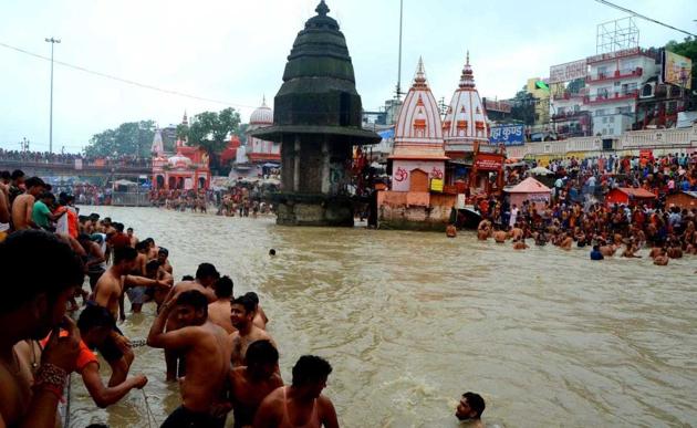 The Har-Ki_Pauri at Haridwar. (RAMESHWAR GAUR/HT PHOTO) The Har-Ki_Pauri at Haridwar. (RAMESHWAR GAUR/HT PHOTO)