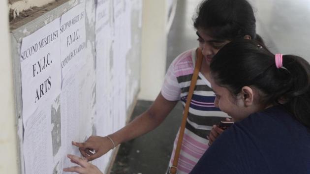 Only students with 60% or above marks will be able to try for admissions in the second round of first come, first served round which is to be held from September 5. (HT representational photo) Only students with 60% or above marks will be able to try for admissions in the second round of first come, first served round which is to be held from September 5. (HT representational photo)