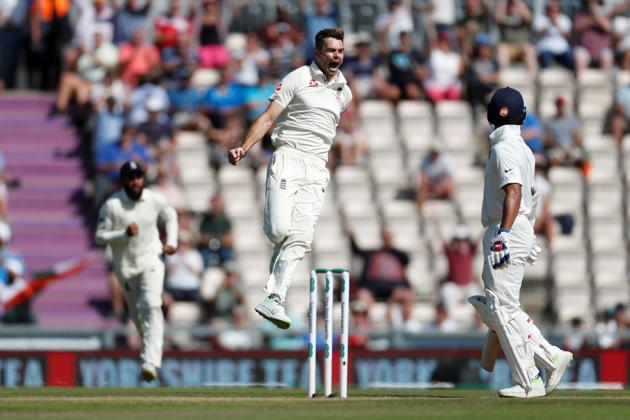 Shikhar Dhawan resisted for a while but was dismissed by James Anderson off a peach (REUTERS) Shikhar Dhawan resisted for a while but was dismissed by James Anderson off a peach (REUTERS)
