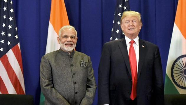 Prime Minister Narendra Modi meets US President Donald Trump.(PTI File Photo)