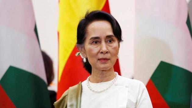 Myanmar's state counsellor Aung San Suu Kyi in Hanoi, Vietnam in April 2018. The jailing of two Reuters journalists shreds what remains of Nobel laureate Aung San Suu Kyi’s reputation as a rights champion, critics say, after she failed to come to their defence or speak up for the persecuted Rohingya minority. (Reuters Photo) Myanmar's state counsellor Aung San Suu Kyi in Hanoi, Vietnam in April 2018. The jailing of two Reuters journalists shreds what remains of Nobel laureate Aung San Suu Kyi’s reputation as a rights champion, critics say, after she failed to come to their defence or speak up for the persecuted Rohingya minority. (Reuters Photo)