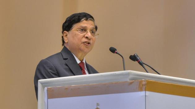 Chief Justice Dipak Misra addresses during a conference in New Delhi.(PTI File Photo)