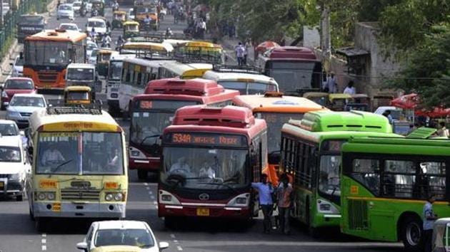 A study by the transport department suggests that the city needs at least 2,000 more bus stands and the highest demand for this facility is in Outer Delhi areas (Sonu Mehta/ Hindustan Times) A study by the transport department suggests that the city needs at least 2,000 more bus stands and the highest demand for this facility is in Outer Delhi areas (Sonu Mehta/ Hindustan Times)