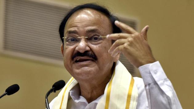 In his first visit to the US as vice president, M Venkaiah Naidu will address people of Indian origin in Chicago at an event to commemorate the 125th anniversary of Swami Vivekananda’s speech at the Parliament of Religions in 1893. The event will be held on the last day of the World Hindu Congress, which is held every four years, and is expected to be attended by over 2,500 Hindus from more than 80 countries. (Sushil Kumar / HT File) 