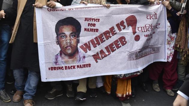 JNU students during a protest march against in New Delhi on December 14,2016. (Arvind Yadav/HT File Photo) JNU students during a protest march against in New Delhi on December 14,2016. (Arvind Yadav/HT File Photo)