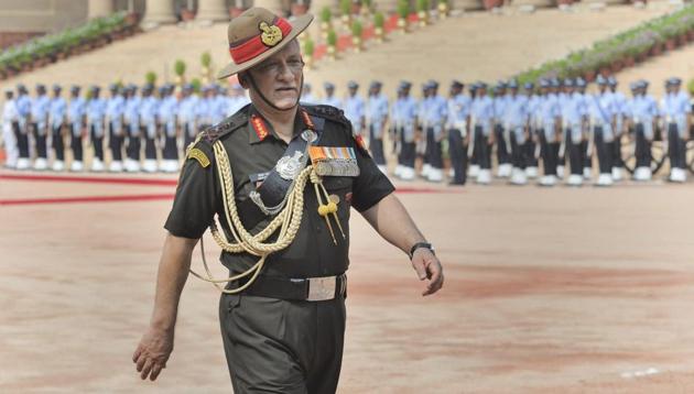 Army chief Gen Bipin Singh Rawat said social media could be used in combating proxy war, cross-border terrorism but drew a note of caution, saying it was “important to have means of imposing discipline” among the soldiers regarding their social media behaviour.(PTI File Photo)