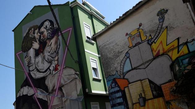 The concept of art helping revive a town is not new. Fanzara in eastern Spain, for instance, has been revitalised by giant murals painted by artists from around the world. For Maria Fernandez Lemos, Ferrol’s urban planning councillor, the Meninas festival -- and a close-knit community -- has helped generate pride in a town that didn’t have much to go on. (Miguel Riopa / AFP) The concept of art helping revive a town is not new. Fanzara in eastern Spain, for instance, has been revitalised by giant murals painted by artists from around the world. For Maria Fernandez Lemos, Ferrol’s urban planning councillor, the Meninas festival -- and a close-knit community -- has helped generate pride in a town that didn’t have much to go on. (Miguel Riopa / AFP)