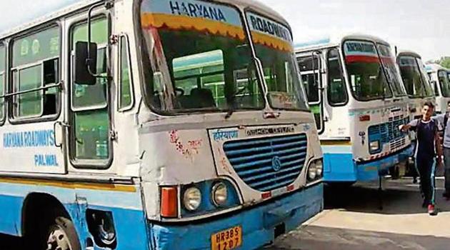 At several depots, including Gurugram, Karnal and Sirsa, roadways workers held protest demonstrations against the government. (HT File) At several depots, including Gurugram, Karnal and Sirsa, roadways workers held protest demonstrations against the government. (HT File)
