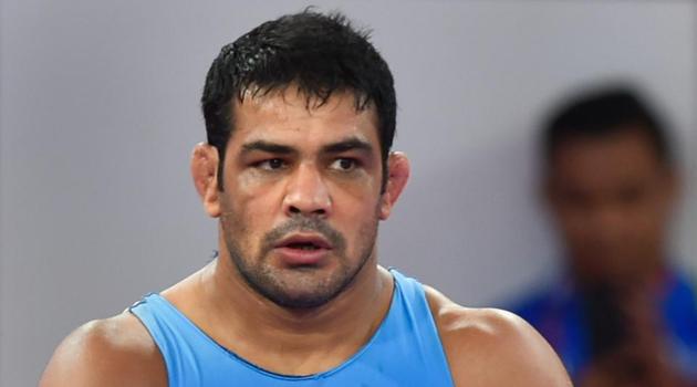 Jakarta: India's Sushil Kumar after losing the qualification round in the men's freestyle wrestling (74kg) at the Asian Games 2018, in Jakarta.(PTI)