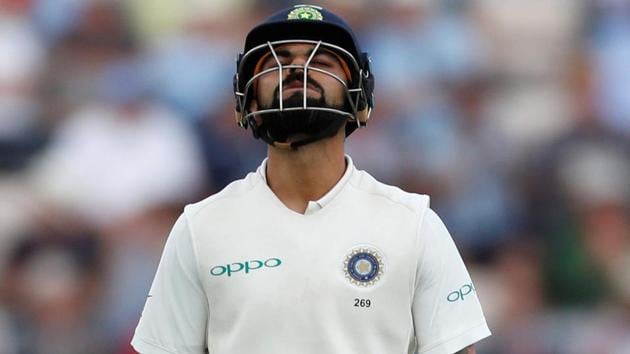 Virat Kohli looks dejected as he walks off during the fourth Test match between India and England in Southampton.(REUTERS)