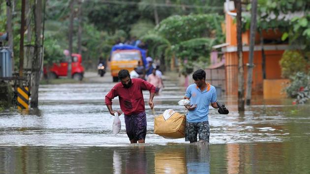 The first lesson of the Kerala floods, therefore, is this; earthquakes and floods do not recognise distinctions invented by crafty humans to divide, and to rule(AFP)