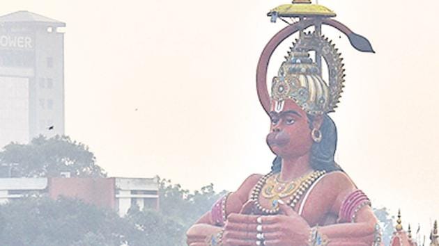 File photo of a Hanuman statue in New Delhi. (Image used for representational purpose)(Sanchit Khanna/HT File Photo) File photo of a Hanuman statue in New Delhi. (Image used for representational purpose)(Sanchit Khanna/HT File Photo)