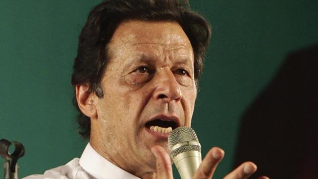 Pakistani Prime Minister Imran Khan during an election campaign in Lahore, Pakistan.(AP File Photo)