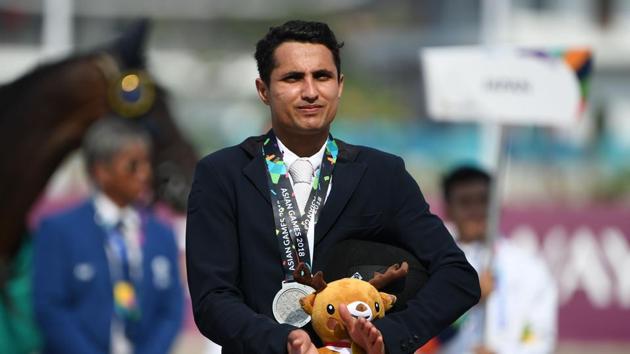 Fouaad Mirza became the first Indian to win an Asian Games individual medal in the equestrian event since 1982.(AFP)