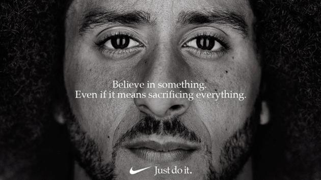 Former San Francisco quarterback Colin Kaepernick appears as a face of Nike Inc advertisement marking the 30th anniversary of its "Just Do It" slogan in this image released by Nike in Beaverton, Oregon, U.S., September 4, 2018.(REUTERS)