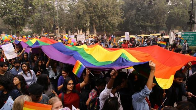 Members of the Lesbian, Gay, Bisexual and Transgender (LGBT) community were waiting for a judgment that was reserved after hearings in June.(Hindustan Times/ FILE) Members of the Lesbian, Gay, Bisexual and Transgender (LGBT) community were waiting for a judgment that was reserved after hearings in June.(Hindustan Times/ FILE)