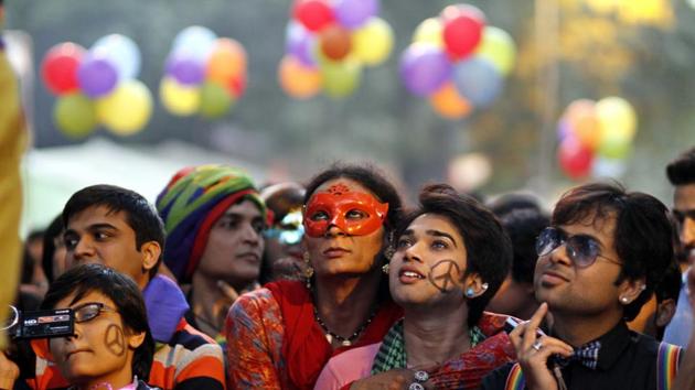 Celebrations broke out across the country as LGBT groups brought out rallies, having anxiously waited for the verdict.(HT Photo) Celebrations broke out across the country as LGBT groups brought out rallies, having anxiously waited for the verdict.(HT Photo)