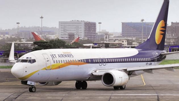 Jet airways Aircraft taxis for take off at Mumbai International Airport in Mumbai, on July 24, 2009. (Livemint File Photo) Jet airways Aircraft taxis for take off at Mumbai International Airport in Mumbai, on July 24, 2009. (Livemint File Photo)