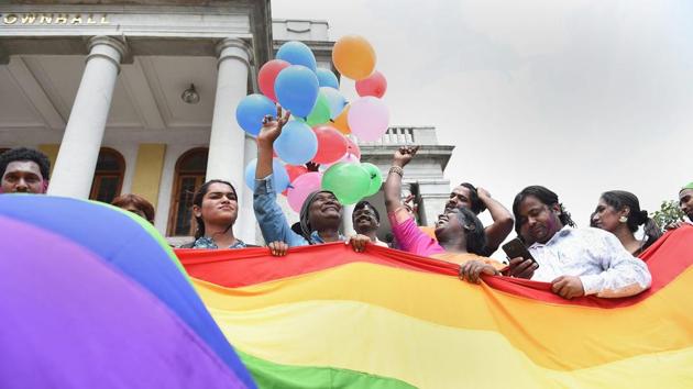 Gay sex is no longer a crime in India, the Supreme Court ruled on Section 377 in a historic judgment on Thursday.(PTI) Gay sex is no longer a crime in India, the Supreme Court ruled on Section 377 in a historic judgment on Thursday.(PTI)