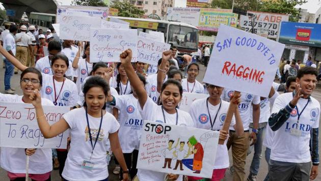 Students participate in an anti-ragging rally.(PTI File Photo) Students participate in an anti-ragging rally.(PTI File Photo)
