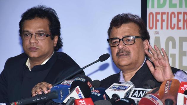 Registrar General and Census Commissioner of India Sailesh talks to the media next to National Register of Citizens (NRC) state Coordinator Prateek Hajela (L) during a press conference reagarding the release of the final draft of National Register of Citizens, in Guwahati, on July 30, 2018. (AFP Photo) Registrar General and Census Commissioner of India Sailesh talks to the media next to National Register of Citizens (NRC) state Coordinator Prateek Hajela (L) during a press conference reagarding the release of the final draft of National Register of Citizens, in Guwahati, on July 30, 2018. (AFP Photo)
