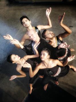 Sudarshan Chakravorty (center) and dancers of Sapphire practice for the show to be held in Kazakhstan