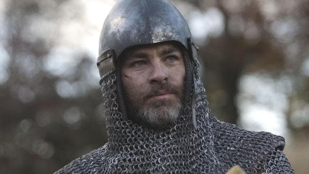 This image released by Netflix shows Chris Pine in a scene from David Mackenzie’s Robert the Bruce epic Outlaw King, premiering on November 9.(AP)