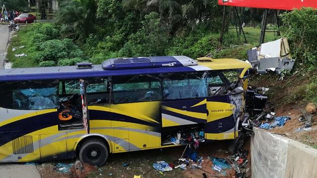 At least 13 people were killed when a passenger bus collided with a truck parked on a road in southern Afghanistan on Saturday and overturned, officials said.(Representative Image/AFP Photo) At least 13 people were killed when a passenger bus collided with a truck parked on a road in southern Afghanistan on Saturday and overturned, officials said.(Representative Image/AFP Photo)