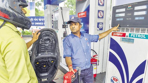Rising fuel prices was one of the reasons for Opposition protest. (PTI Photo) (PTI) Rising fuel prices was one of the reasons for Opposition protest. (PTI Photo) (PTI)