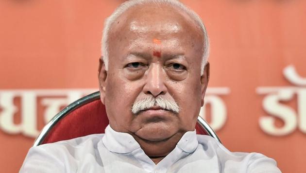 RSS chief Mohan Bhagwat at the golden jubilee celebration of Nana Palkar Smruti Samitee, in Mumbai. (PTI File Photo) RSS chief Mohan Bhagwat at the golden jubilee celebration of Nana Palkar Smruti Samitee, in Mumbai. (PTI File Photo)