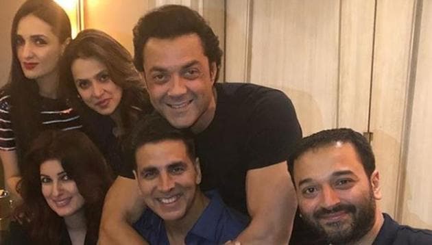 Twinkle Khanna shared this picture from Akshay Kumar’s birthday party on social media.(Instagram)